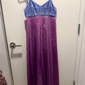 Victoria Beckham contrast bra cami midi dress